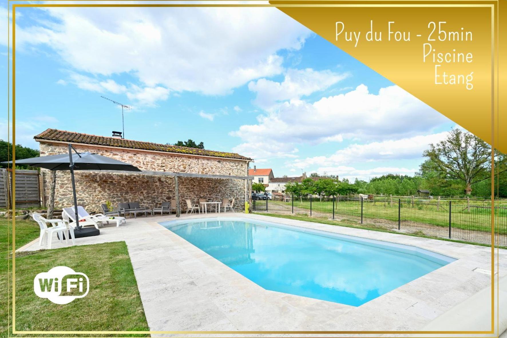 SevremoineL'Evasion En Pierre Piscine Et Etang Prive别墅 外观 照片
